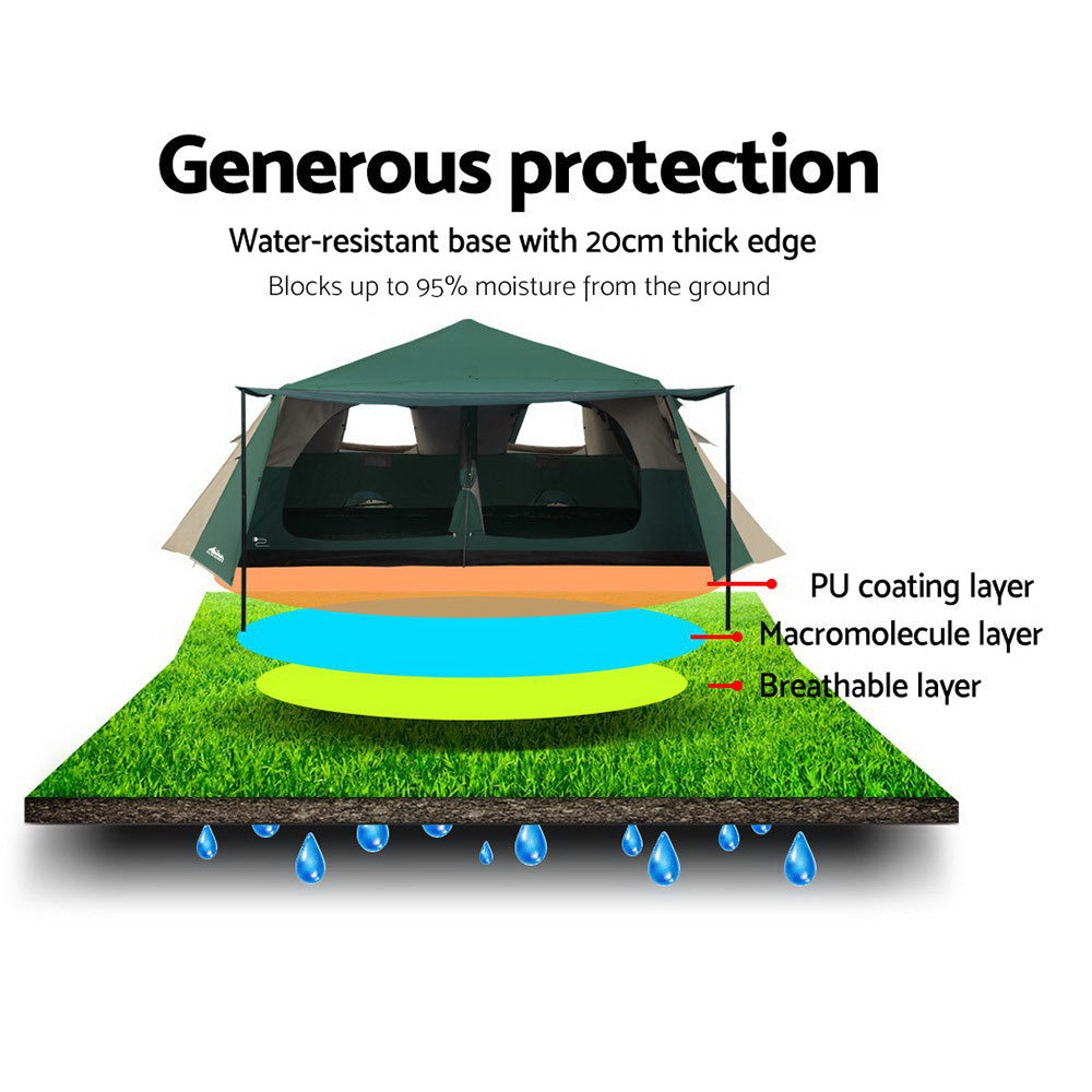 Weisshorn Instant Up Camping Tent, 4-5 Person, Pop Up Dome, Hiking Beach