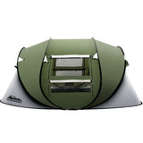 Weisshorn Family Camping Tent, 4-Person, Hiking Beach Tent, Green
