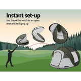 Weisshorn Family Camping Tent, 4-Person, Hiking Beach Tent, Green