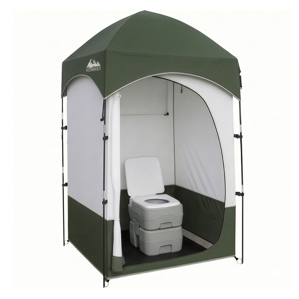 Weisshorn Portable Camping Toilet and Shower Tent, 20L, Outdoor Privacy Shelter