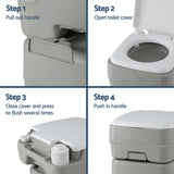 Weisshorn Portable Camping Toilet and Shower Tent, 20L, Outdoor Privacy Shelter