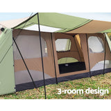 Weisshorn Instant Up Camping Tent, 10-Person, 3 Rooms, Family Hiking