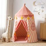 Keezi Kids Play Tent with Star Lights, Window and Carry Bag, 116x153cm