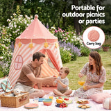 Keezi Kids Play Tent with Star Lights, Window and Carry Bag, 116x153cm