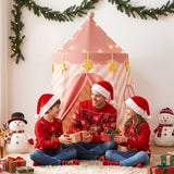 Keezi Kids Play Tent with Star Lights, Window and Carry Bag, 116x153cm