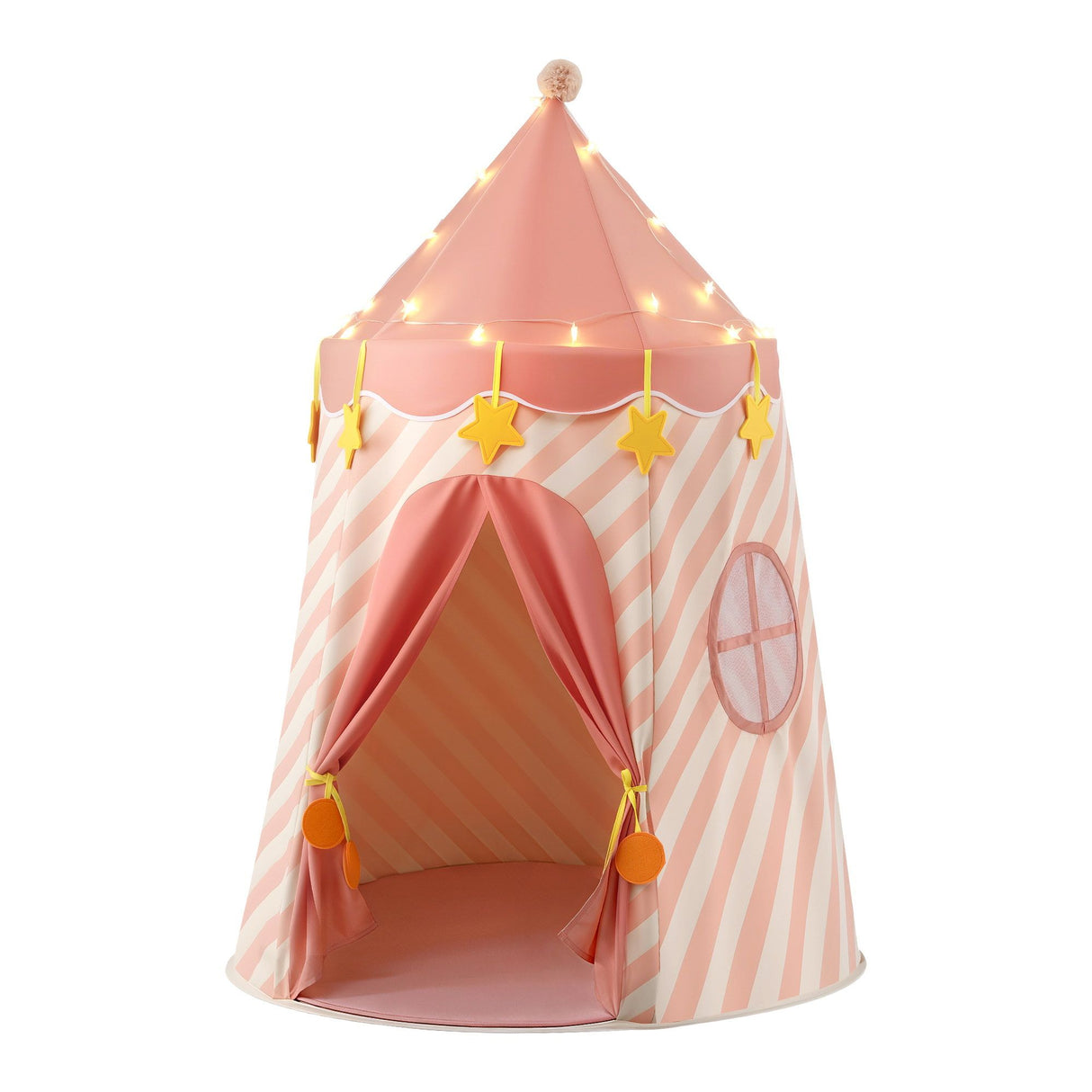 Keezi Kids Play Tent with Star Lights, Window and Carry Bag, 116x153cm