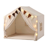 Keezi Kids Play Tent with Star Lights, Windows and Flag, 144x95cm