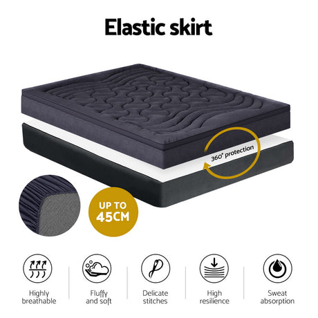 Giselle Bedding 3-Zone Pillowtop Mattress Topper — Baffle Box, Air Vents — Allure Home Collections