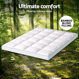 Giselle Bedding 10cm Pillowtop Mattress Topper — Double, Diamond Quilted — Allure Home Collections