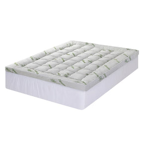 Tofino 11cm pillowtop bamboo mattress topper with 3D wave check quilting