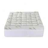 Giselle 11cm Pillowtop Bamboo Mattress Topper — 3D Wave-Check Quilted — Allure Home Collections