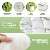 Giselle 11cm Pillowtop Bamboo Mattress Topper — 3D Wave-Check Quilted — Allure Home Collections