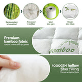 Giselle Bedding 5cm Bamboo Pillowtop Mattress Topper — King Single, 1000GSM — Allure Home Collections