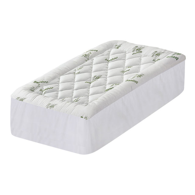 Giselle Bedding 5cm Bamboo Pillowtop Mattress Topper — Single, Hypoallergenic — Allure Home Collections