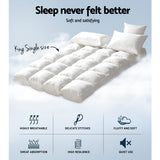 Giselle Bedding 1000GSM Bamboo Pillowtop Mattress Topper — King Single — Allure Home Collections