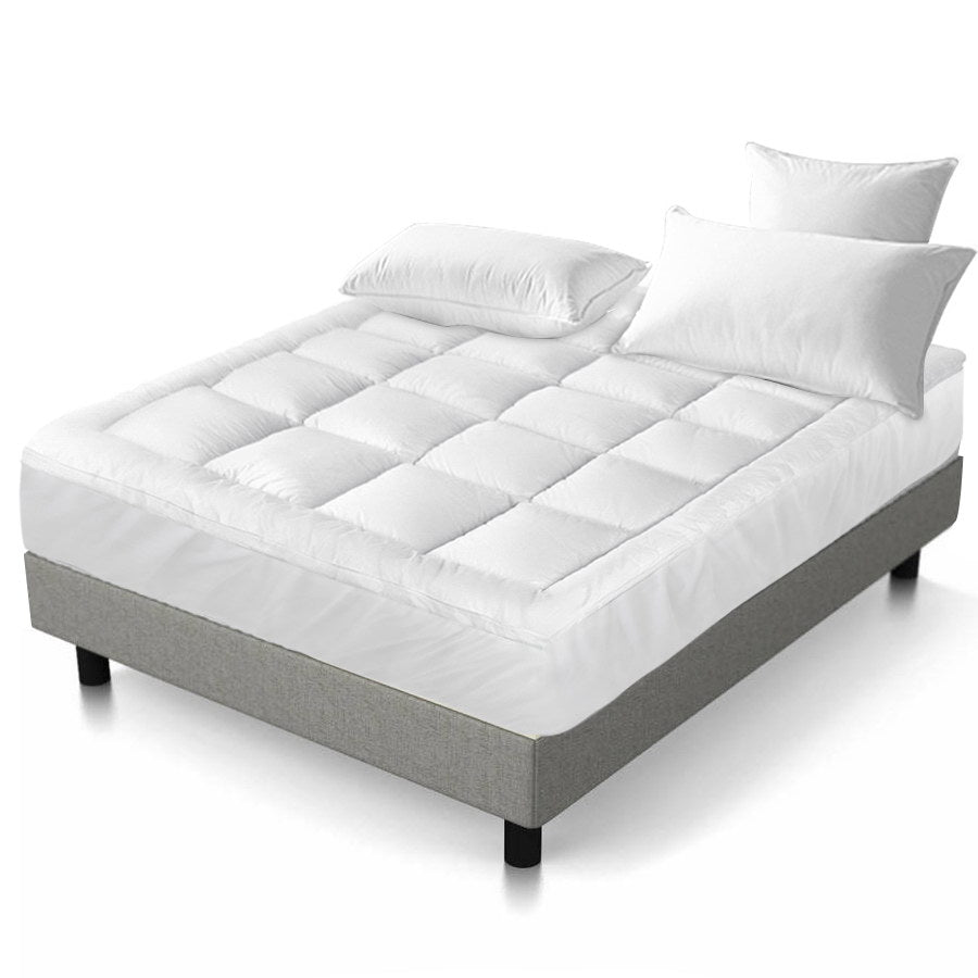 Giselle Bedding 1000GSM Bamboo Pillowtop Mattress Topper — King Single — Allure Home Collections