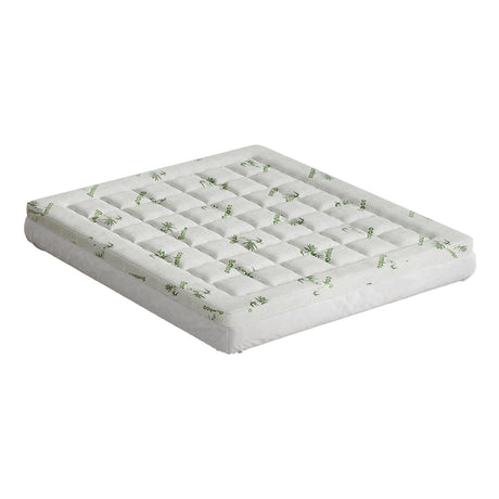 Giselle Bedding 7.5cm Bamboo Pillowtop Mattress Topper — 3D Wave Quilted, Anti-Allergy — Allure Home Collections