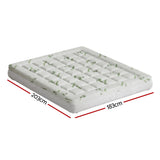 Giselle Bedding 7.5cm Bamboo Pillowtop Mattress Topper — 3D Wave Quilted, Anti-Allergy — Allure Home Collections