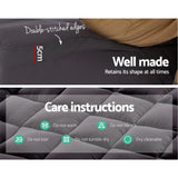 Giselle Bedding 1000GSM Bamboo Charcoal Pillowtop Topper — King Single — Allure Home Collections