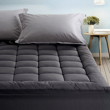 Giselle Bedding 1000GSM Bamboo Charcoal Pillowtop Topper — Single, 400TC — Allure Home Collections