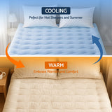 Giselle Bedding 5cm Double-Sided Pillowtop Topper — Double, Cooling and Coral Fleece — Allure Home Collections