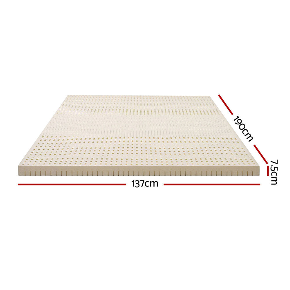 Latex Mattress Topper, 7.5cm Double