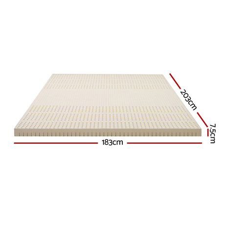 Natural latex mattress topper, 7.5cm king