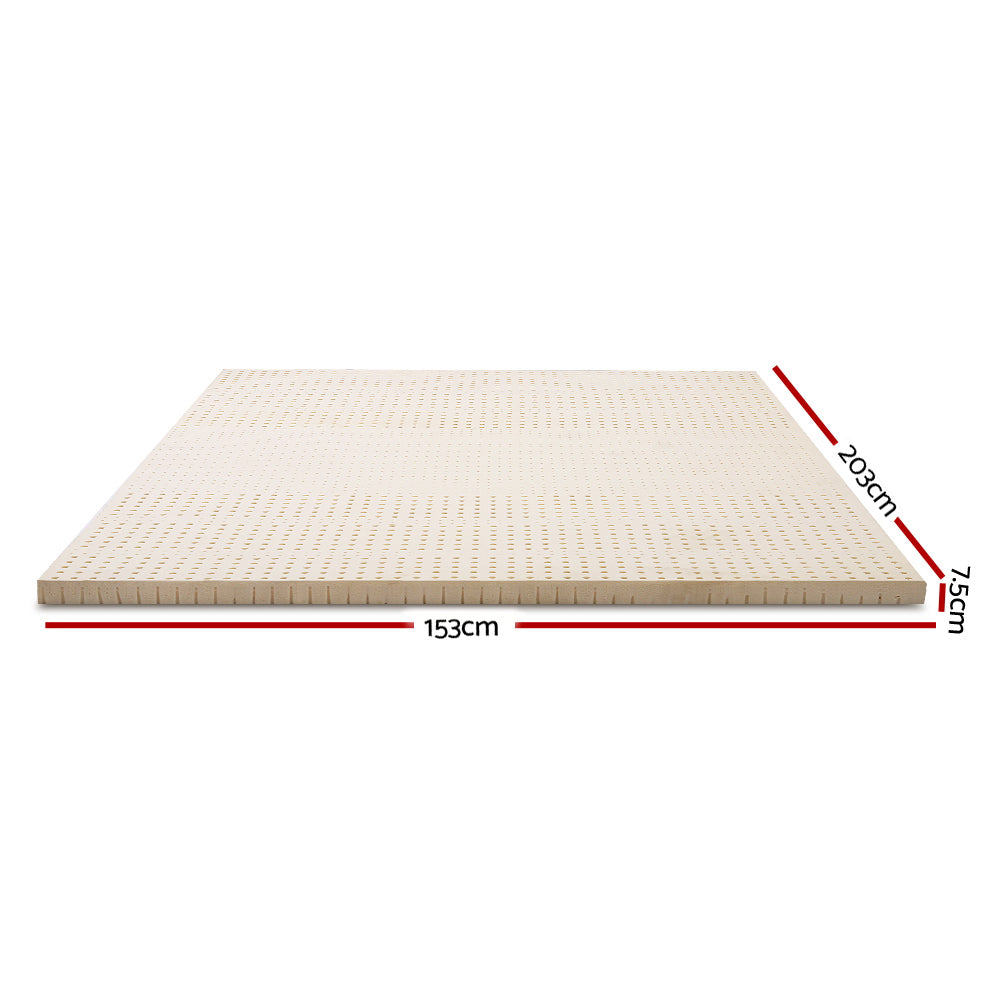 7 Zone Latex Mattress Topper, 7.5cm Queen