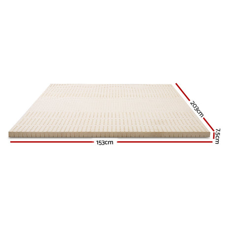 7 Zone Latex Mattress Topper, 7.5cm Queen