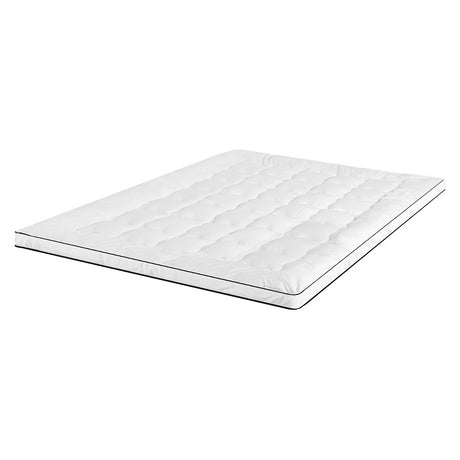 Giselle Bedding Premium Pillowtop Mattress Topper — Baffle Box, Corner Straps — Allure Home Collections