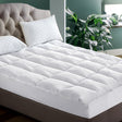 Giselle Bedding Pillowtop Mattress Topper Protector Pad — King Single, 1000GSM — Allure Home Collections