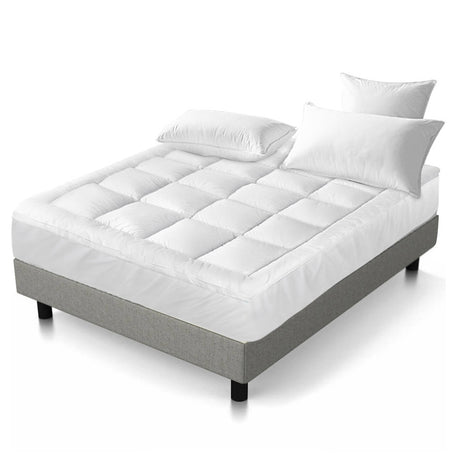 Giselle Bedding Pillowtop Mattress Topper Protector Pad — Single, 1000GSM — Allure Home Collections