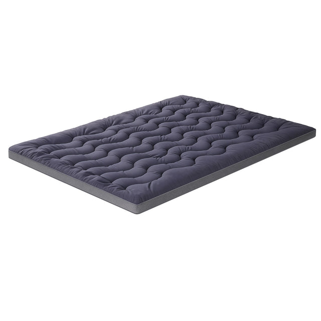 Giselle Bedding 5cm Bamboo Charcoal Pillowtop Topper — King, 3D Wave Quilted — Allure Home Collections
