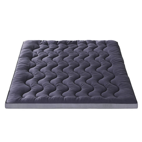 Giselle Bedding 5cm Bamboo Charcoal Pillowtop Topper — King, 3D Wave Quilted — Allure Home Collections
