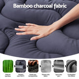 Giselle Bedding 5cm Bamboo Charcoal Pillowtop Topper — King, 3D Wave Quilted — Allure Home Collections