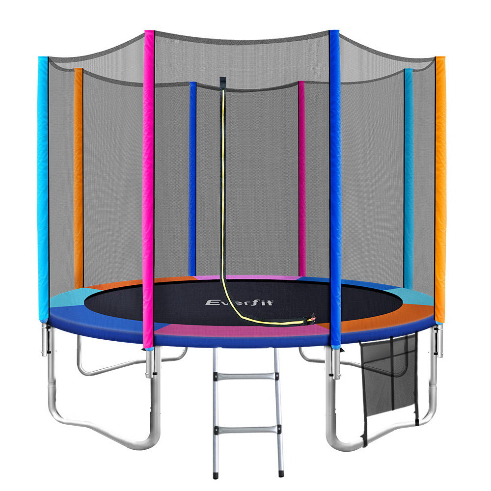Kemp Round Trampoline with Enclosure, 10ft