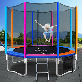 Round 10ft trampoline with full safety enclosure net