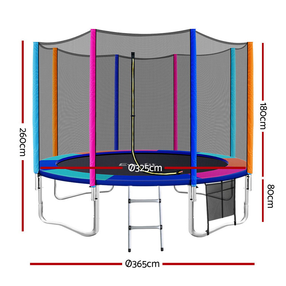 Byfield Round Trampoline with Enclosure and Ladder, 12ft