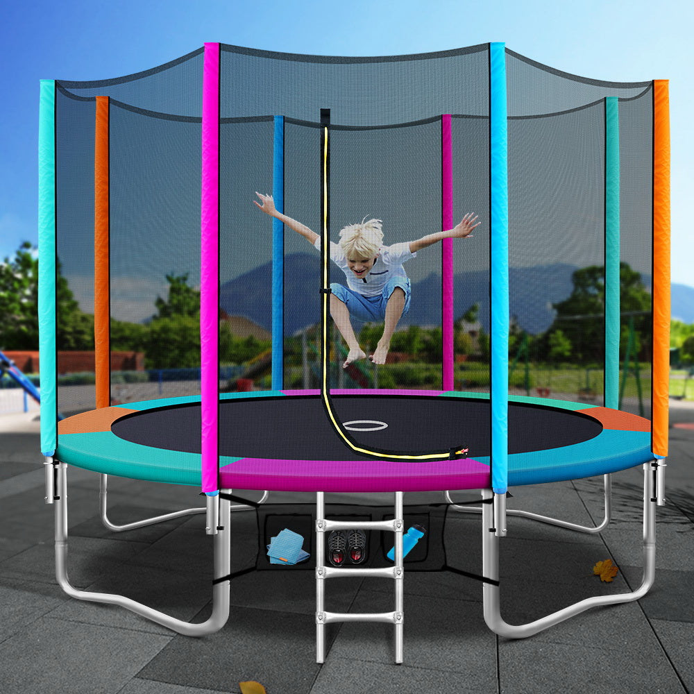 Byfield Round Trampoline with Enclosure and Ladder, 12ft