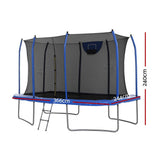 Kinka Rectangle Trampoline with Basketball Set, 12ft