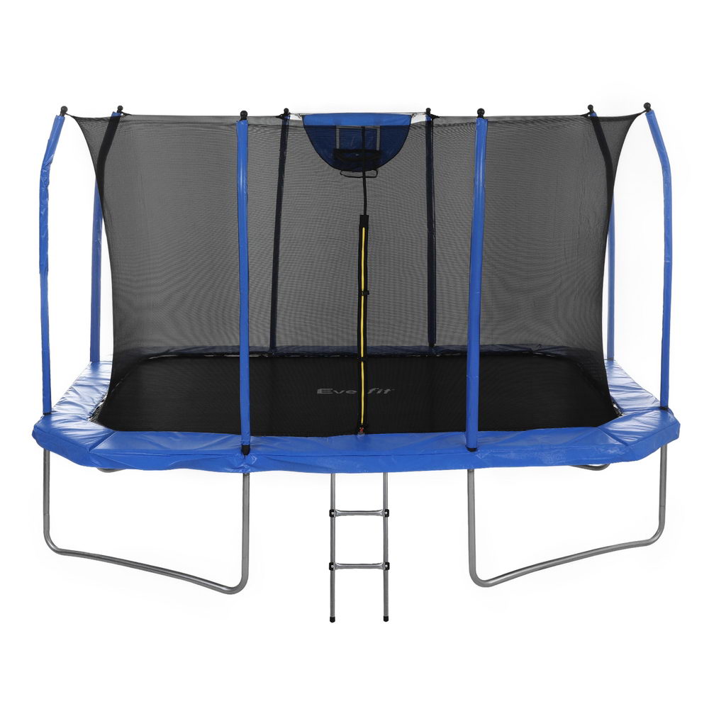 Kinka Rectangle Trampoline with Basketball Set, 12ft