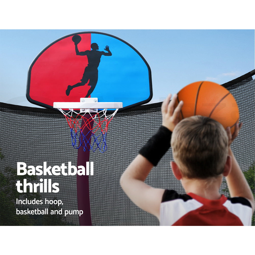 Byfield Round Trampoline with Enclosure and Ladder, 12ft