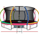 Woodbury Round Trampoline with Basketball Hoop, Enclosure and Ladder, 14ft