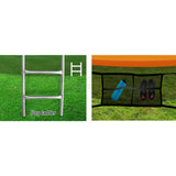Woodbury Round Trampoline with Basketball Hoop, Enclosure and Ladder, 14ft