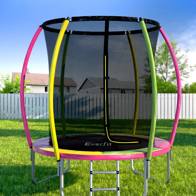 Round 6ft kids trampoline with safety enclosure net