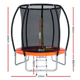 Cooee Kids Round Trampoline with Enclosure and Ladder, 6ft