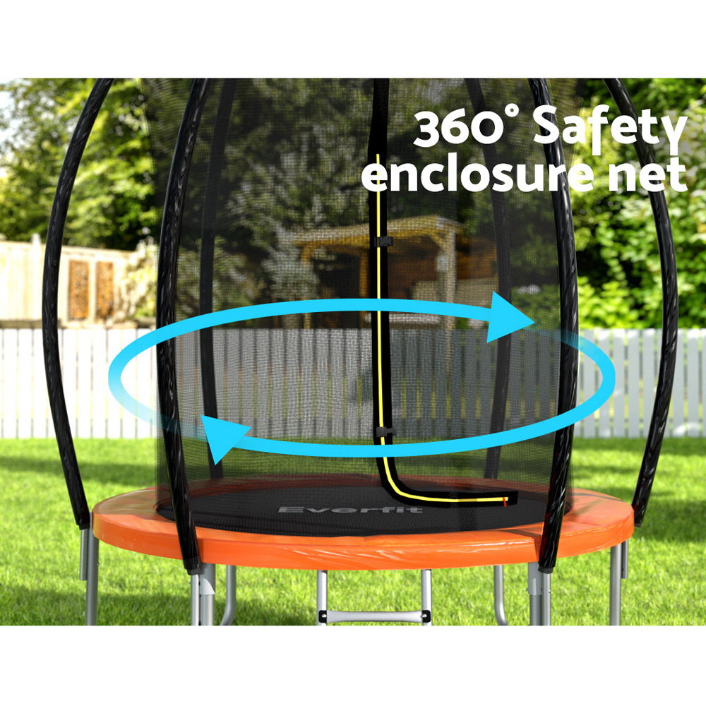 Cooee Kids Round Trampoline with Enclosure and Ladder, 6ft