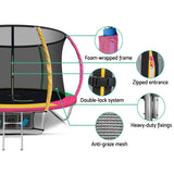 Byfield Round Trampoline with Enclosure and Ladder, 8ft