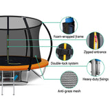 Byfield Round Trampoline with Enclosure and Ladder, 8ft