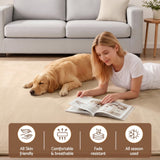 Beige foldable tatami floor mat 150 x 200cm view 8